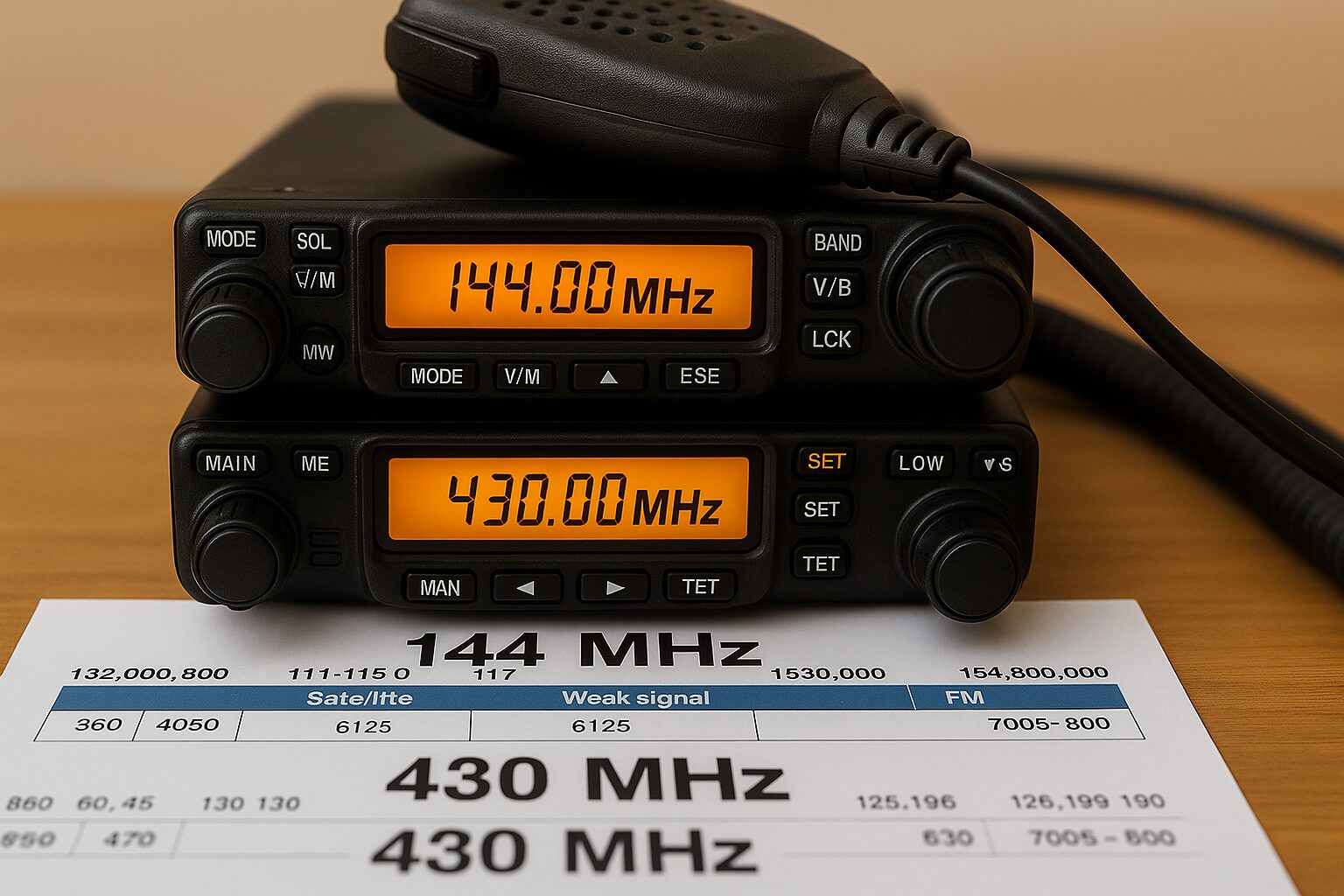 アマチュア無線の144MHzと430MHzの違いを解説