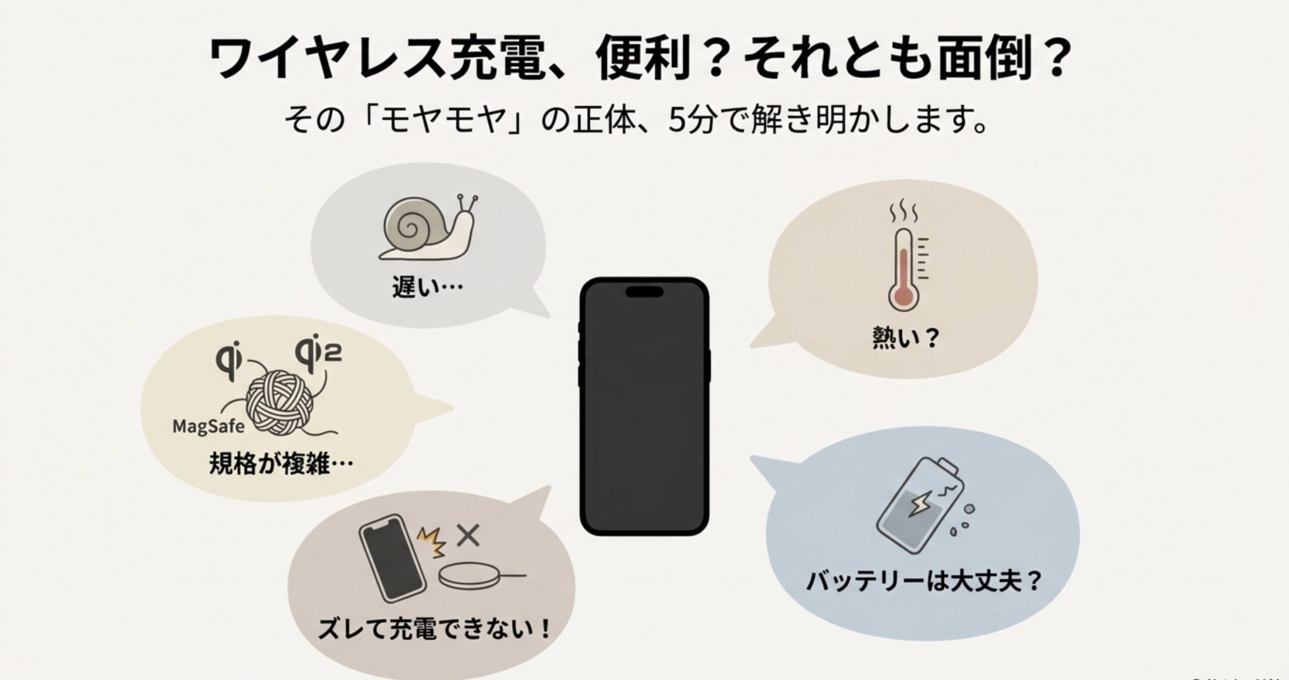 ワイヤレス充電、便利？それとも面倒？